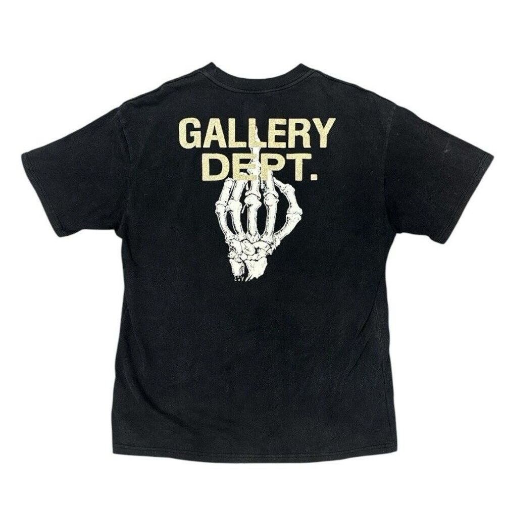 Gallery Dept T Shirt Skeleton Hand Black USA Sz M Streetwear Fashion Victim 1993